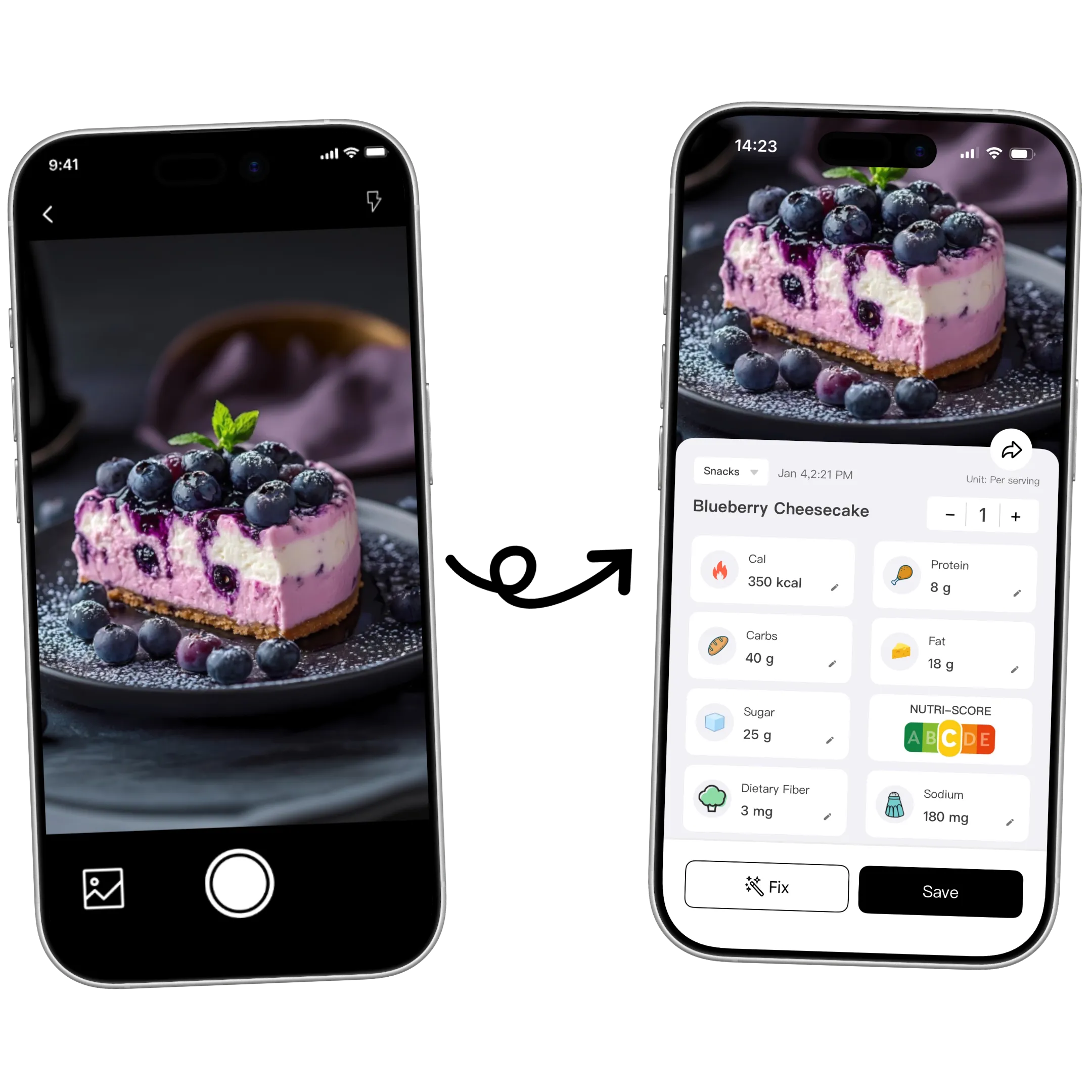 Photo Calorie Counter App Interface